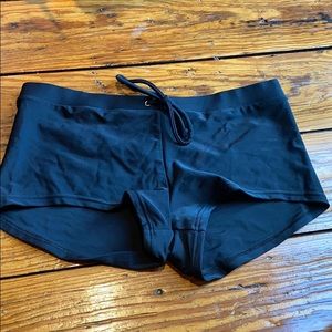 Black swim shorts